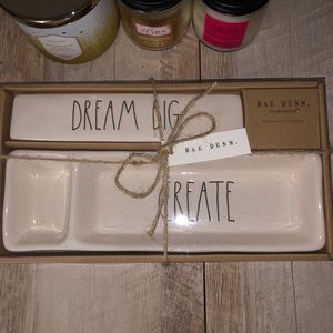 Rae Dunn Dream Big plaque & desk tray gift box